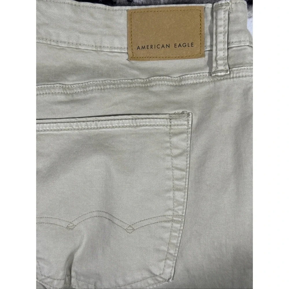 American‎ Eagle Jeans Mens Size 36x32 Beige Stretch Straight Leg Casual Office
